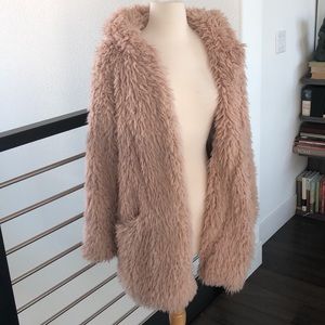 LOVE TREE FAUX SHEARLING JACKET